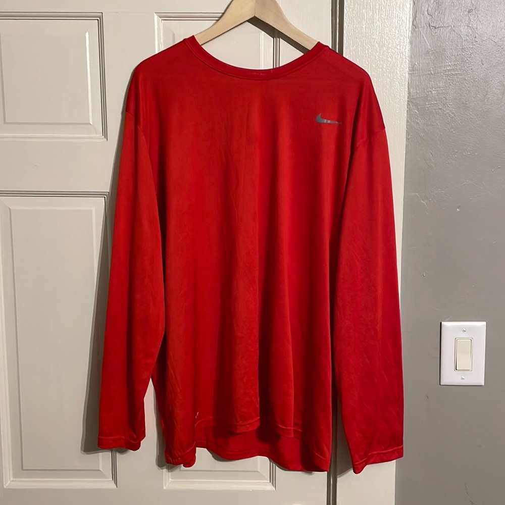 3XL red, Nike dri fit long sleeve tee